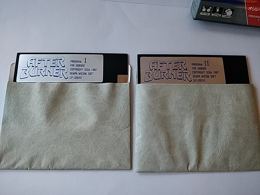 After Burner for SHARP X68000 shooter Game set/Gamedisk,manual,Box, tested-e1025