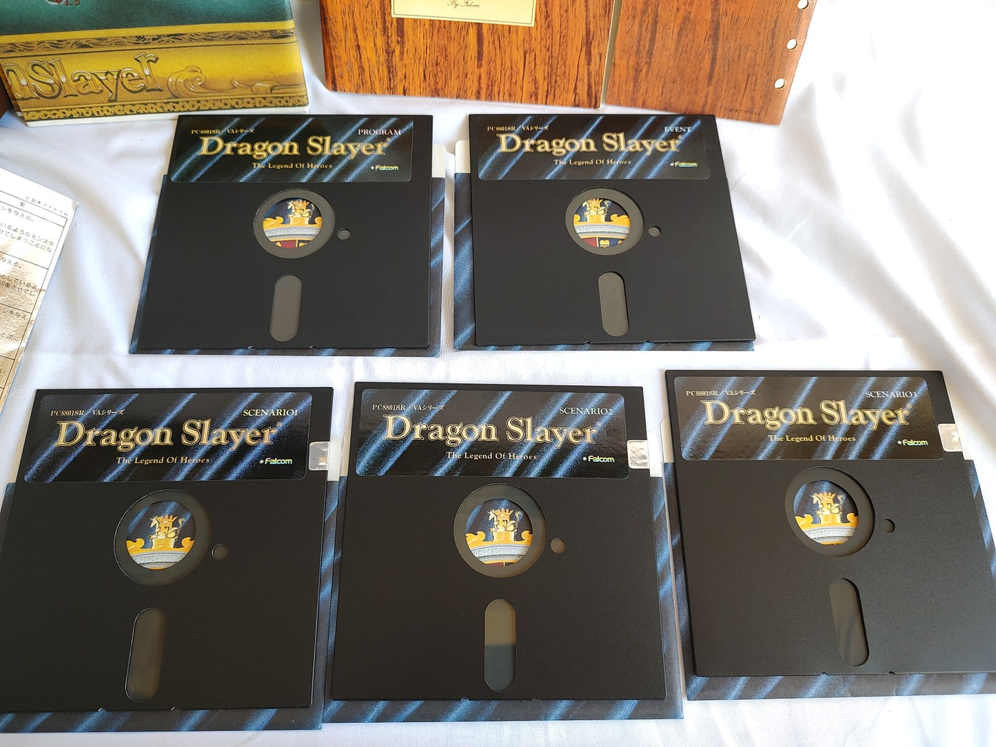 PC-8801 The Legend of Heroes Falcom Disks, Manual, Box set, Partly tested-e1101-