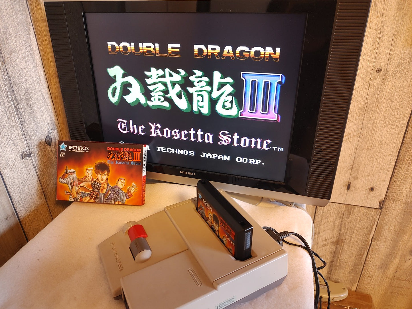 Double Dragon 3 The Rosetta Stone, Cartridge, Manual in Box set, tested-e1103-