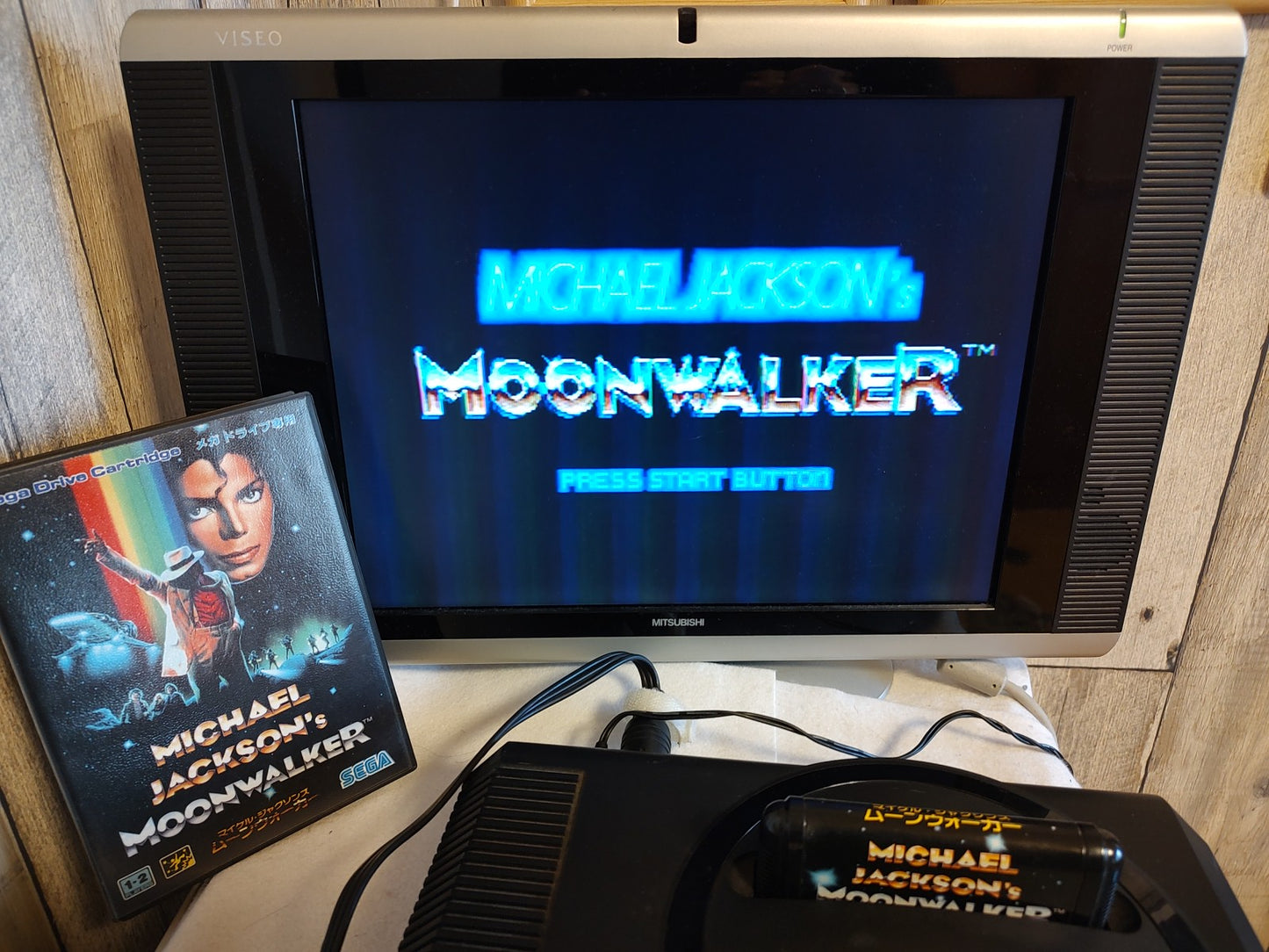 Michael Jackson's Moonwalker SEGA MEGA DRIVE Genesis Cart, Manual, Box-f0911-
