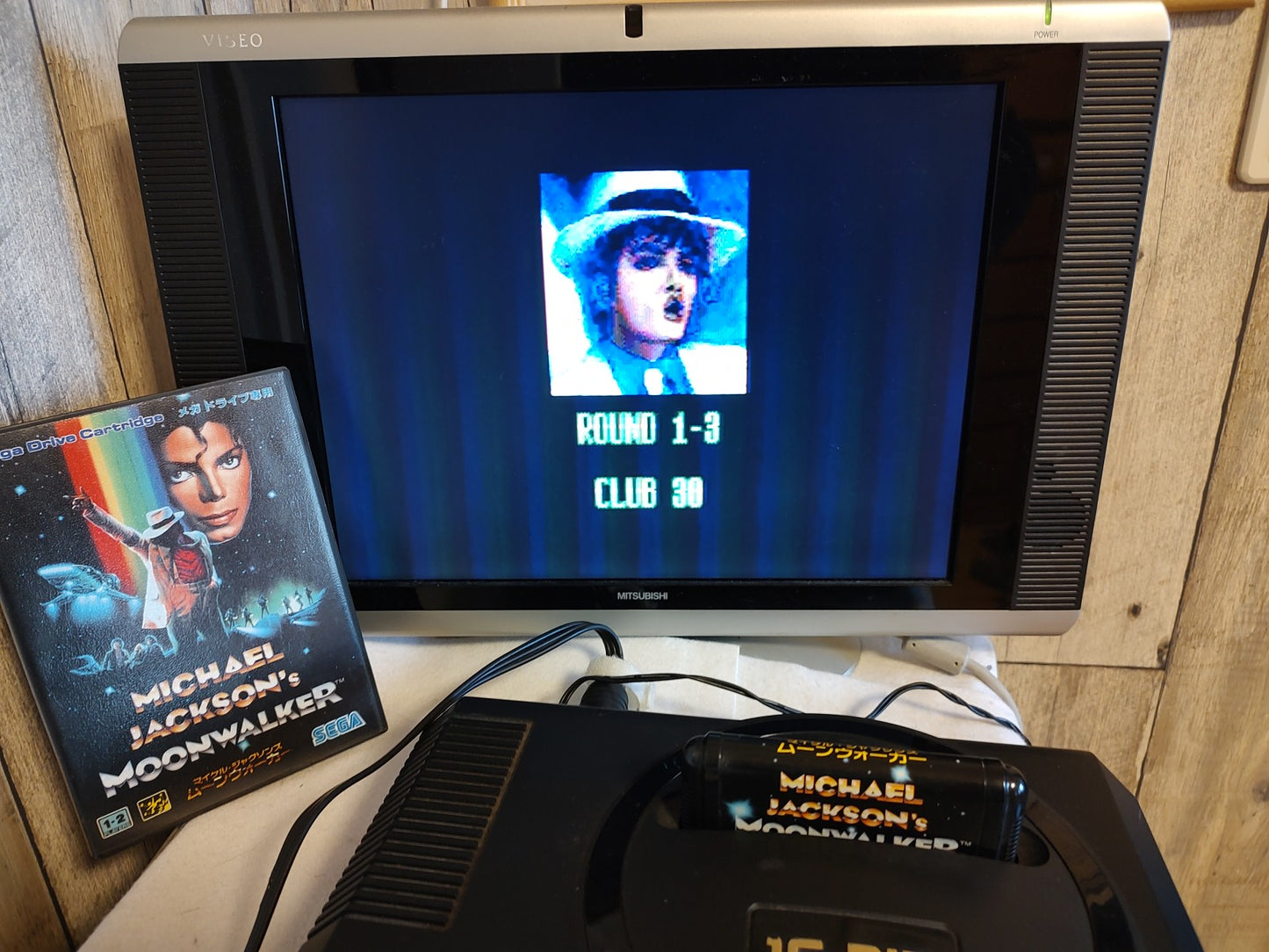 Michael Jackson's Moonwalker SEGA MEGA DRIVE Genesis Cart, Manual, Box-f0911-