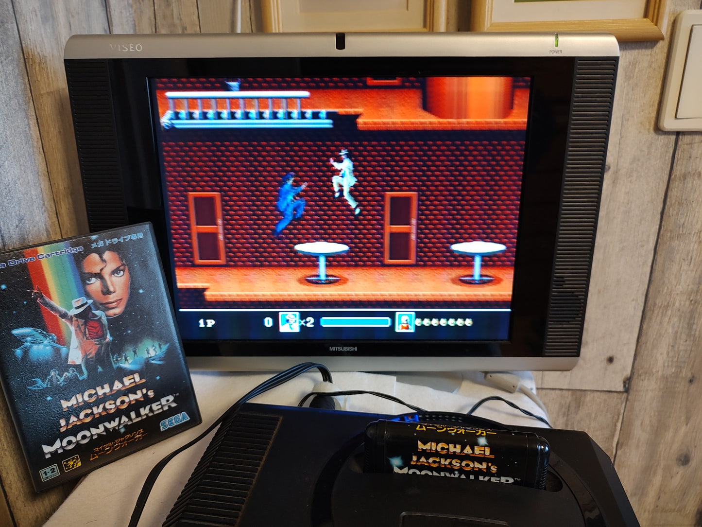 Michael Jackson's Moonwalker SEGA MEGA DRIVE Genesis Cart, Manual, Box-f0911-