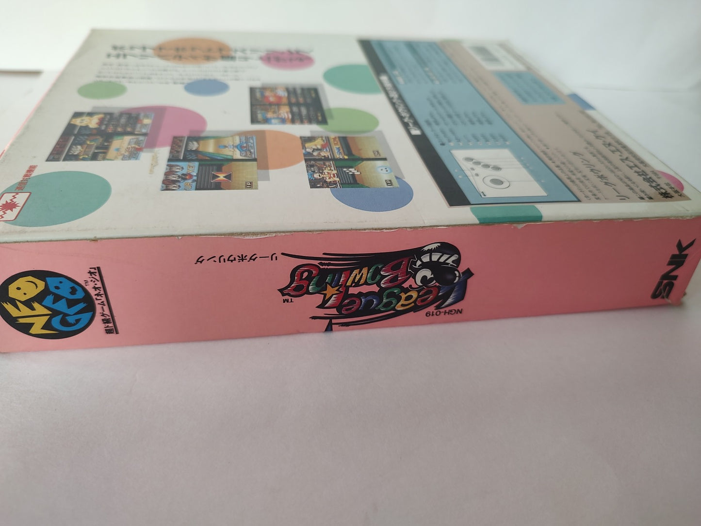League Bowling SNK NEO GEO AES Cartridge, Manual Boxed set, tested, Japan-e1111-