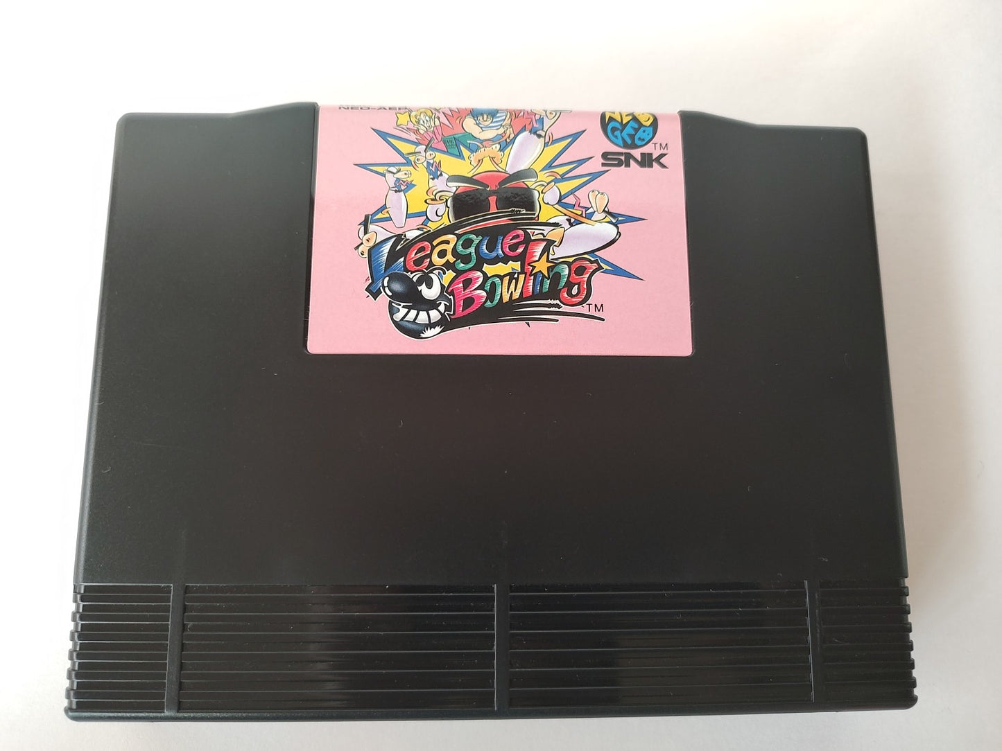 League Bowling SNK NEO GEO AES Cartridge, Manual Boxed set, tested, Japan-e1111-