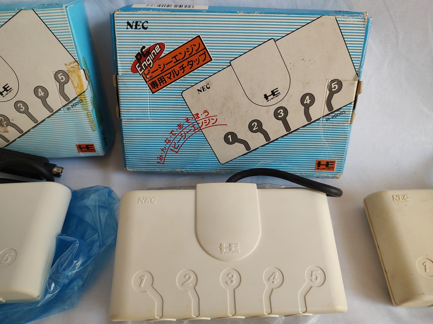 Whole sale lot of NEC PC Engine (turbografx-16) multi tap set/Not tested-e1125-