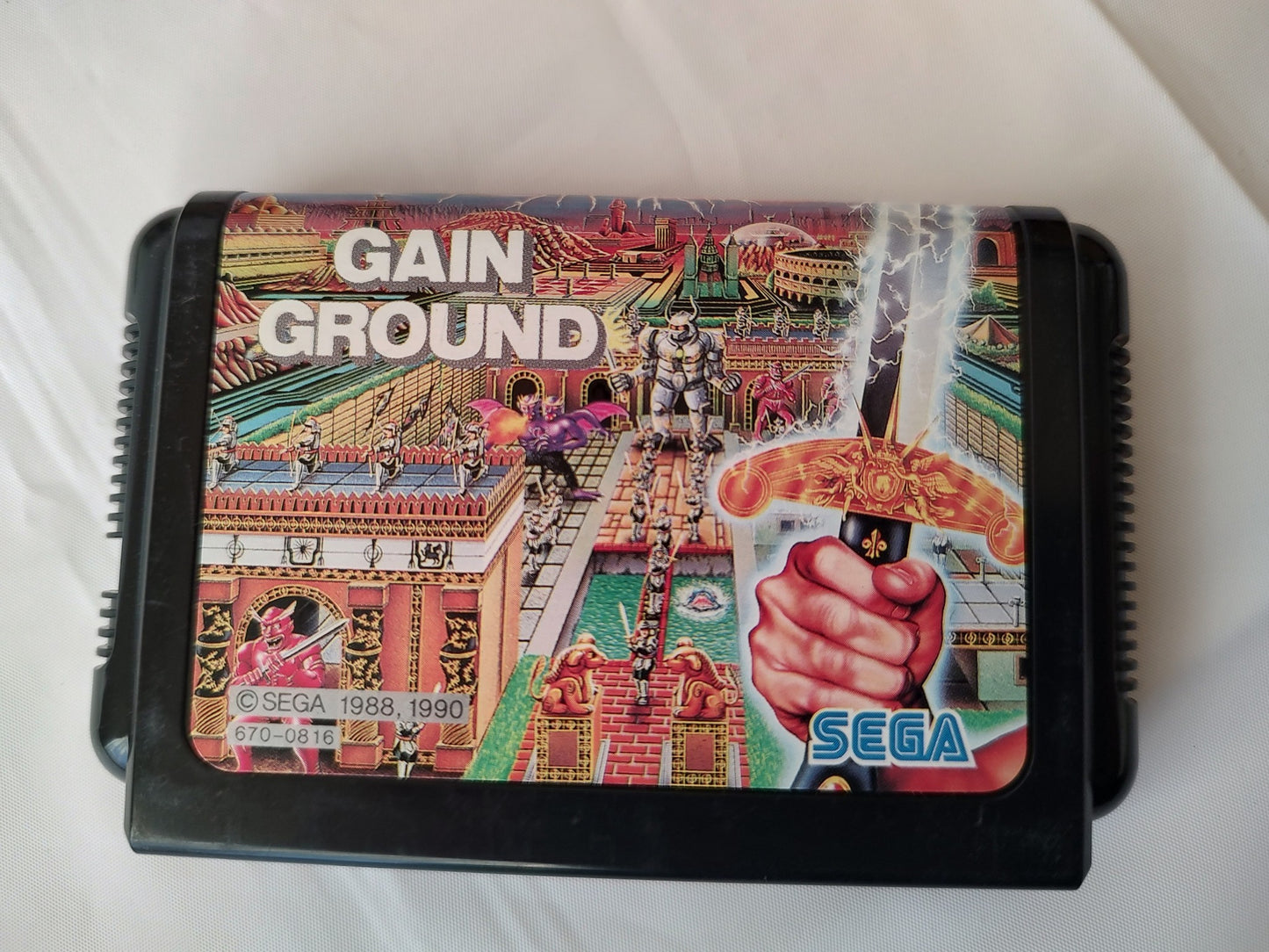 GAIN GROUND SEGA MEGA DRIVE Genesis Cartridge, Manual, Box set, working- e1227-