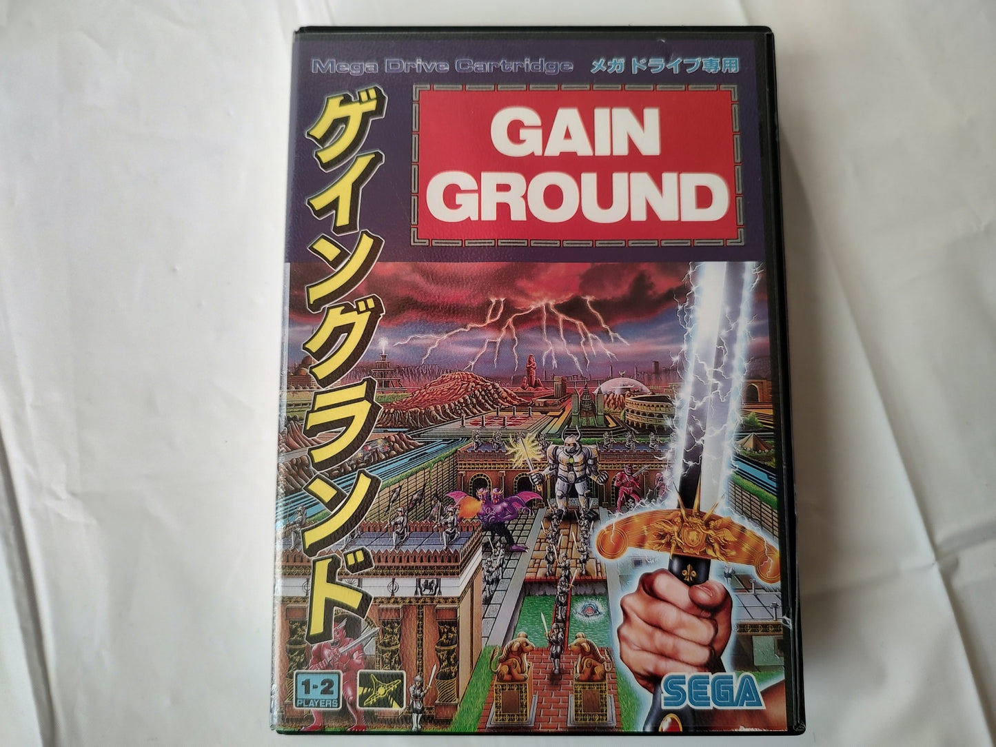 GAIN GROUND SEGA MEGA DRIVE Genesis Cartridge, Manual, Box set, working- e1227-