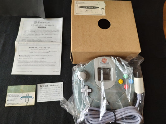 SEGA DreamCast Drean Bank Point HKT-7700 Marble Patern Controller with Box-f0113