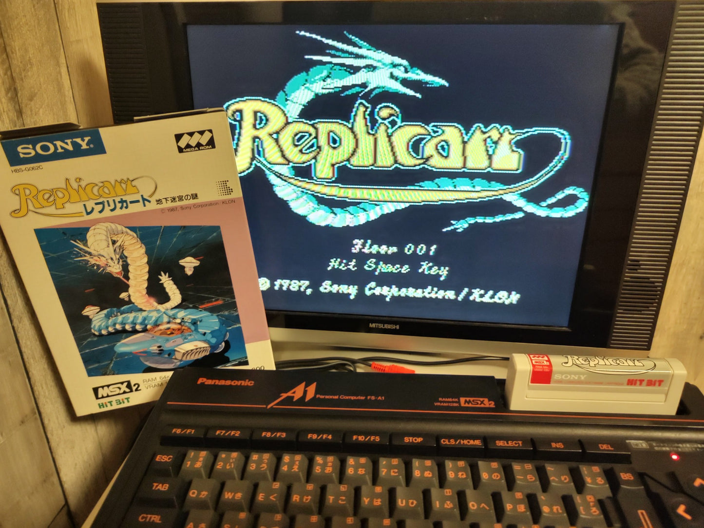 REPLICART SONY HIT BIT MSX MSX2 Game Cartridge, Manual, Box set, Wrorking-f0114-