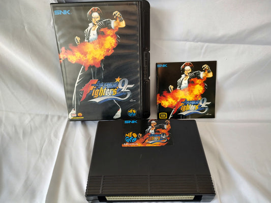 KOF 95 THE KING OF FIGHTERS 95 SNK NEO GEO AES Cartridge, Manual Box set-f0118-