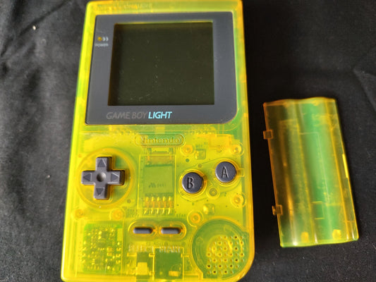 Limited Clear Yellow Toys'r us Nintendo Gameboy Light console, working-f0224-