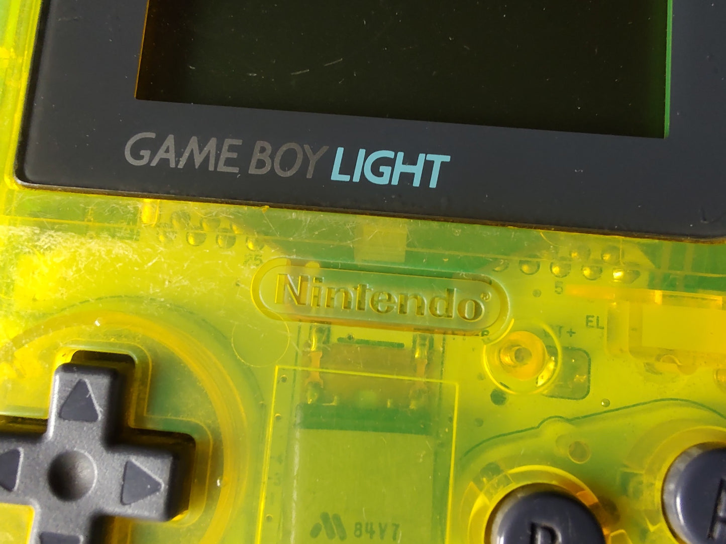 Limited Clear Yellow Toys'r us Nintendo Gameboy Light console, working-f0224-