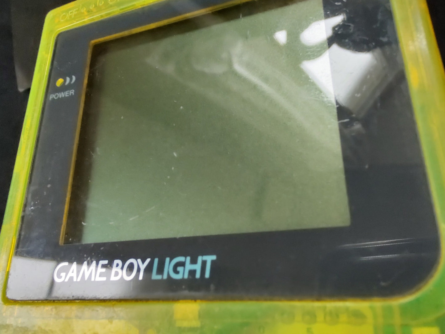 Limited Clear Yellow Toys'r us Nintendo Gameboy Light console, working-f0224-