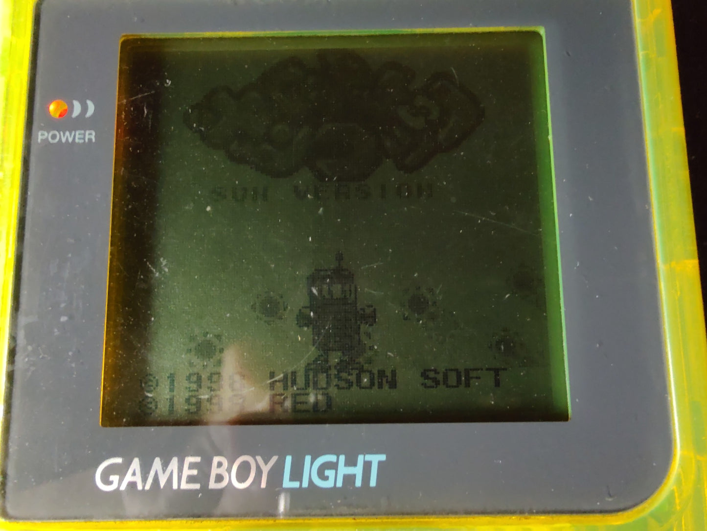 Limited Clear Yellow Toys'r us Nintendo Gameboy Light console, working-f0224-