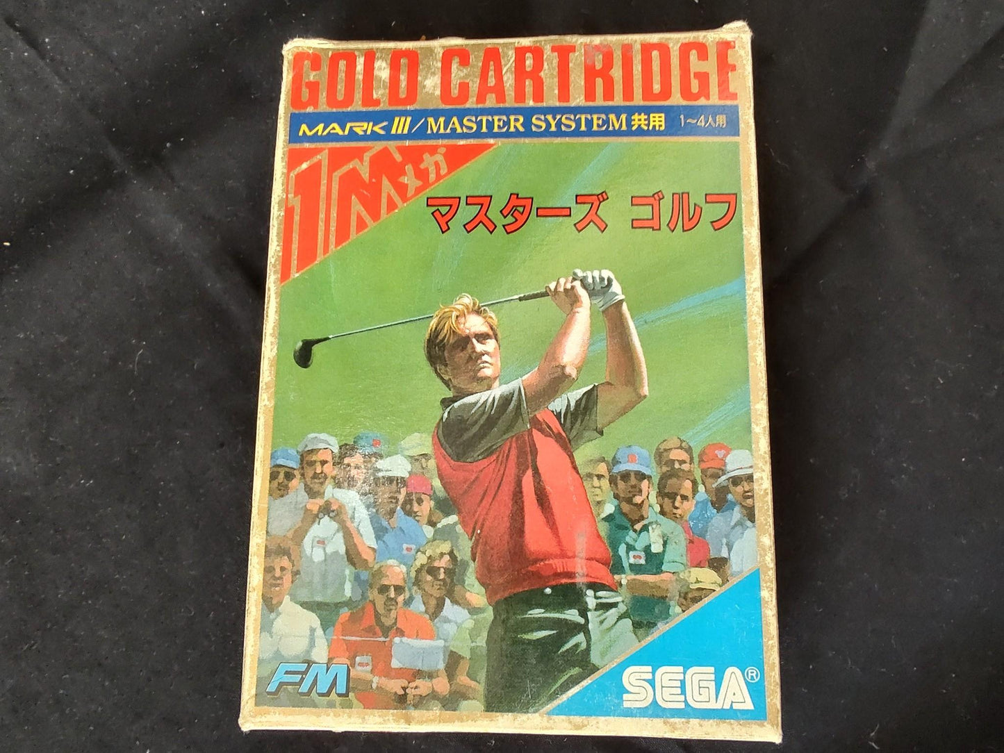 Master's Golf SEGA Master system MK-2000/Mark3 Cart and Box, Working-f0227-