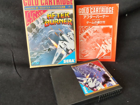 AFTER BURNER SEGA Master system MK-2000/Mark3 Cart and Box, Working-f0227-