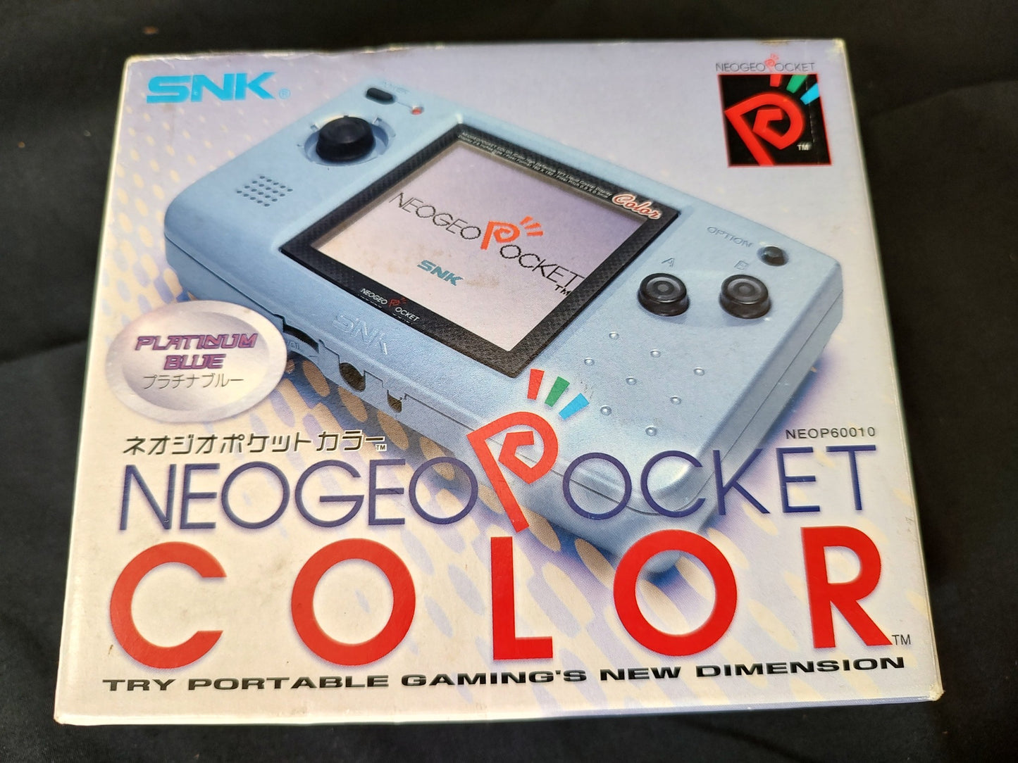 SNK NEOGEO POCKET Color Blue Console, Manual, boxed set, working-f0308-