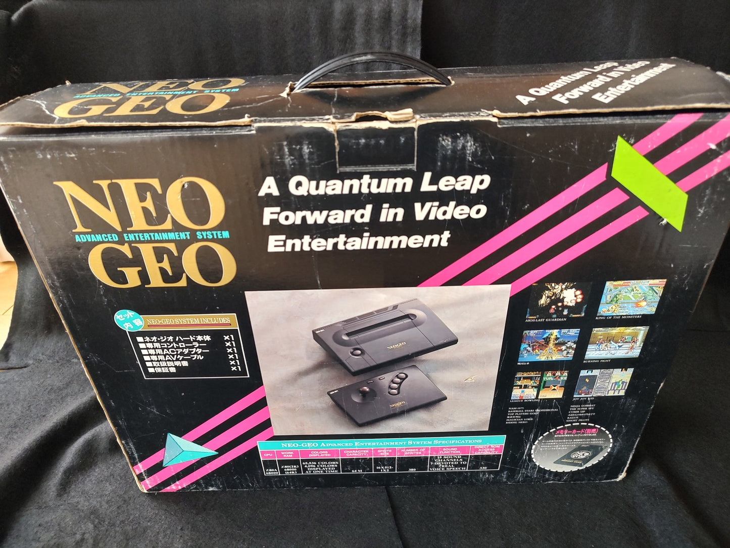 SNK NEOGEO AES ROM cartridge system Console NEO-0, w/manual, Pad, Box set-e0316-