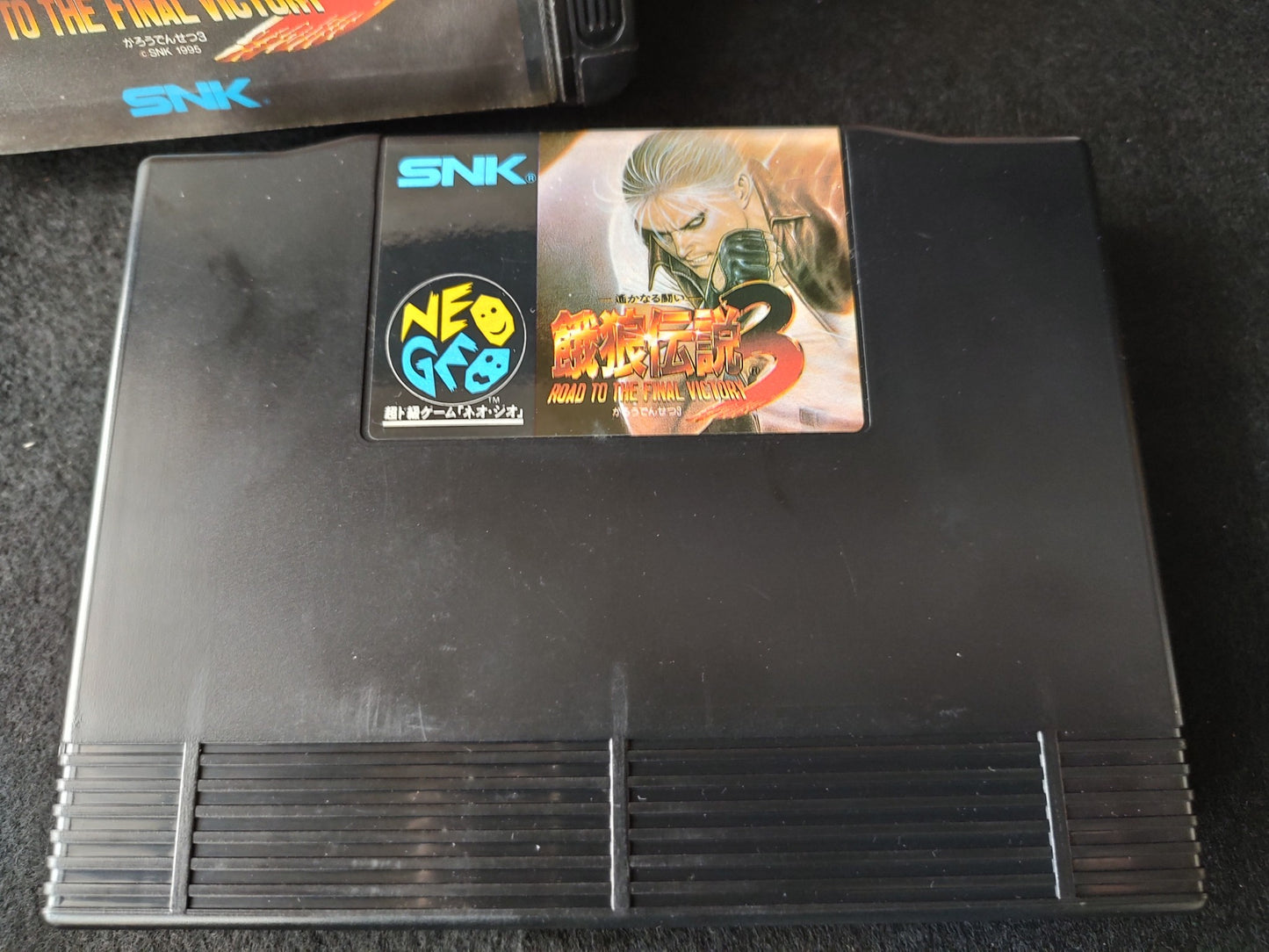 Fatal Fury 3 Garo Densetsu 3 SNK NEO GEO AES Cartridge, Manual Boxed set-f0327-