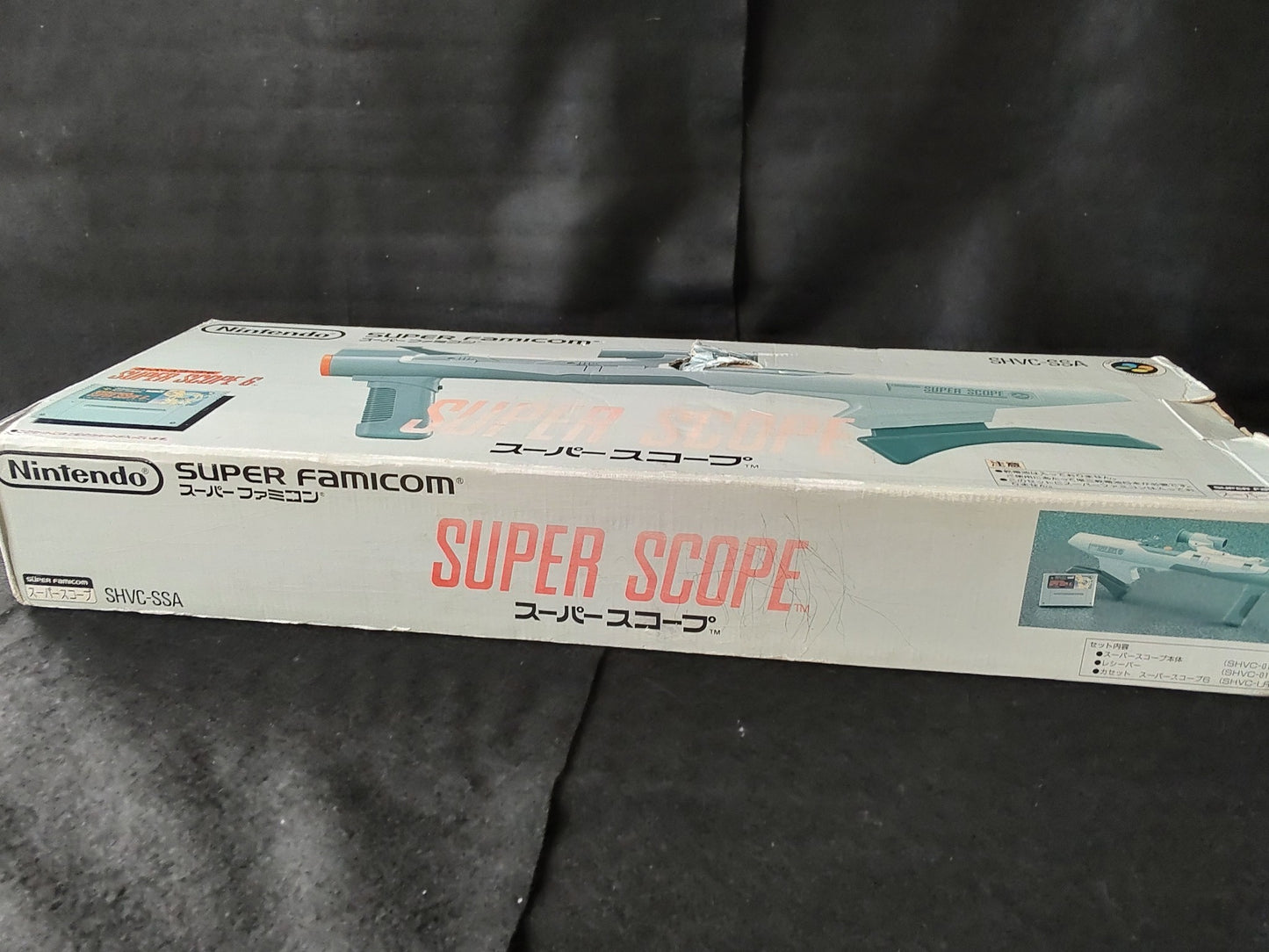 Nintendo Super Scope 6 Super Famicom SFC SNES SHVC-SSA W/Cart, Manual,Box-f0412-
