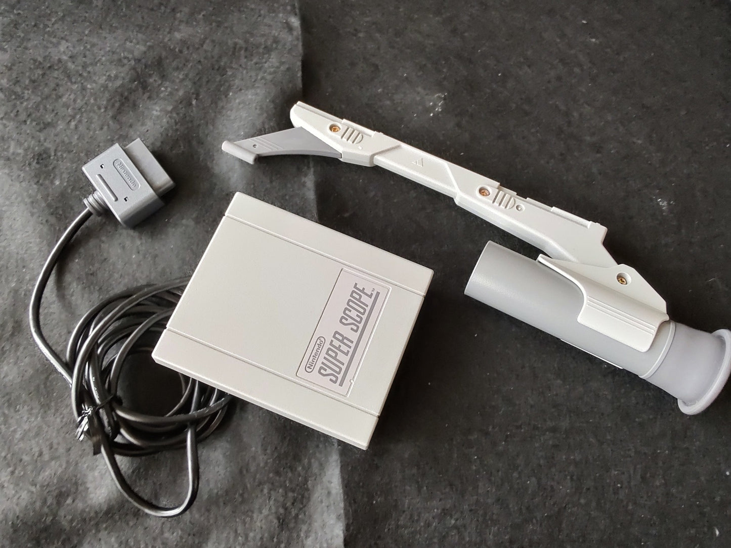 Nintendo Super Scope 6 Super Famicom SFC SNES SHVC-SSA W/Cart, Manual,Box-f0412-