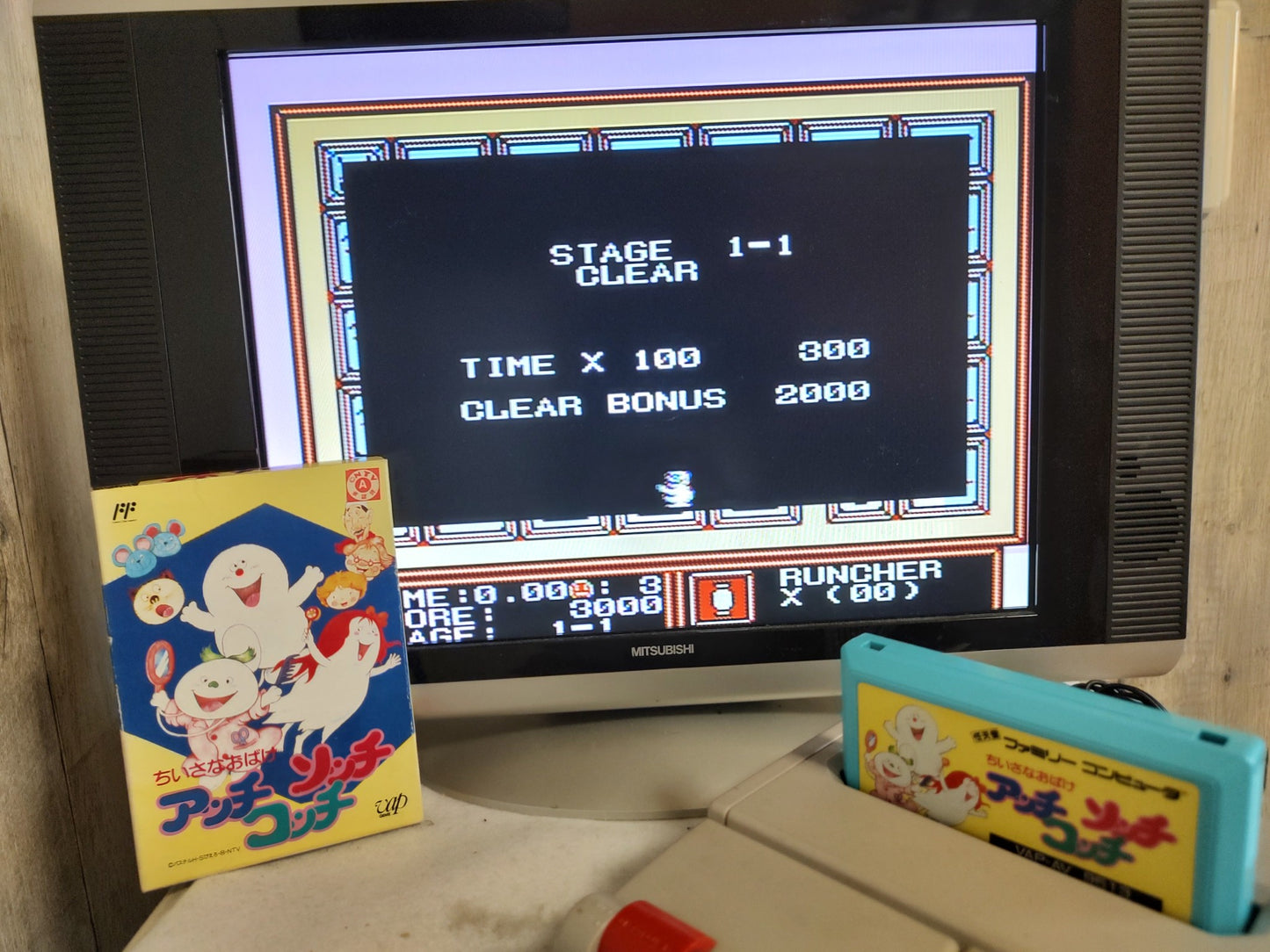 Three Little Ghosts Acchi Socchi Kocchi Nintendo FAMICOM(NES), Working-f0415-