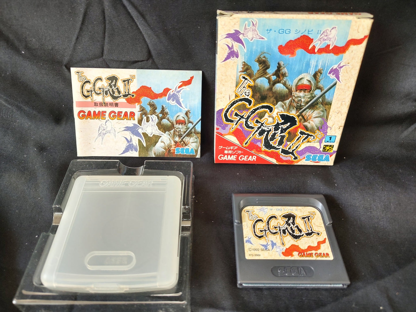 The GG Shinobi 2 SEGA GAME GEAR GG Cartridge,Manual,Boxed set tested-f0417-1