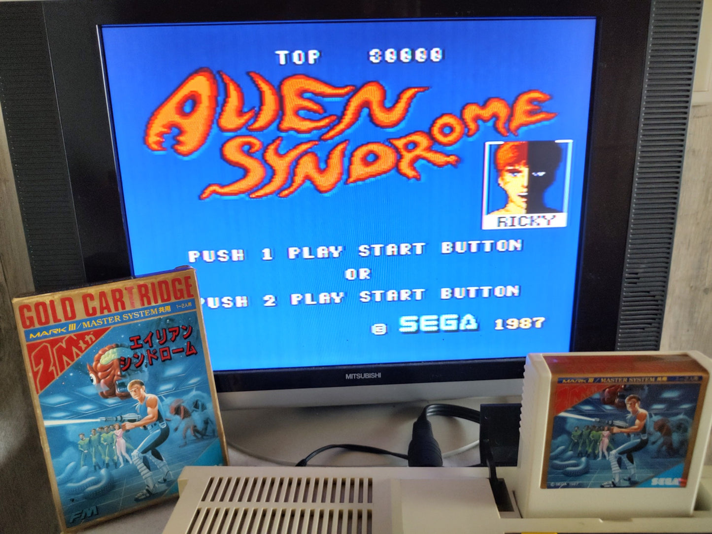 ALIEN SYNDROME SEGA Master system SG Series/Mark3 w/Manual, Box-f0425