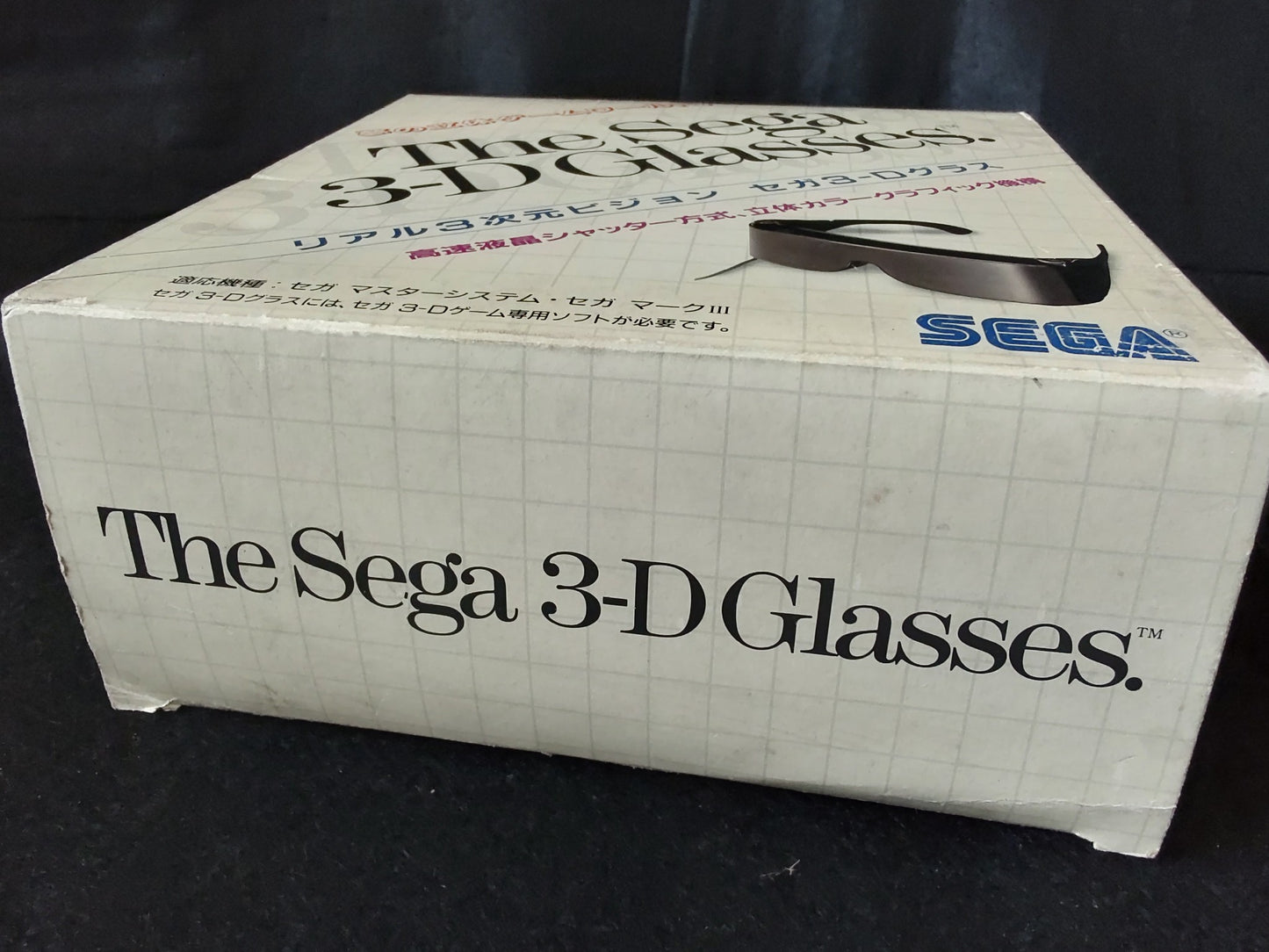 SEGA 3D glasses for Master system console w/3D Adapter, Box set,not tested-f0427