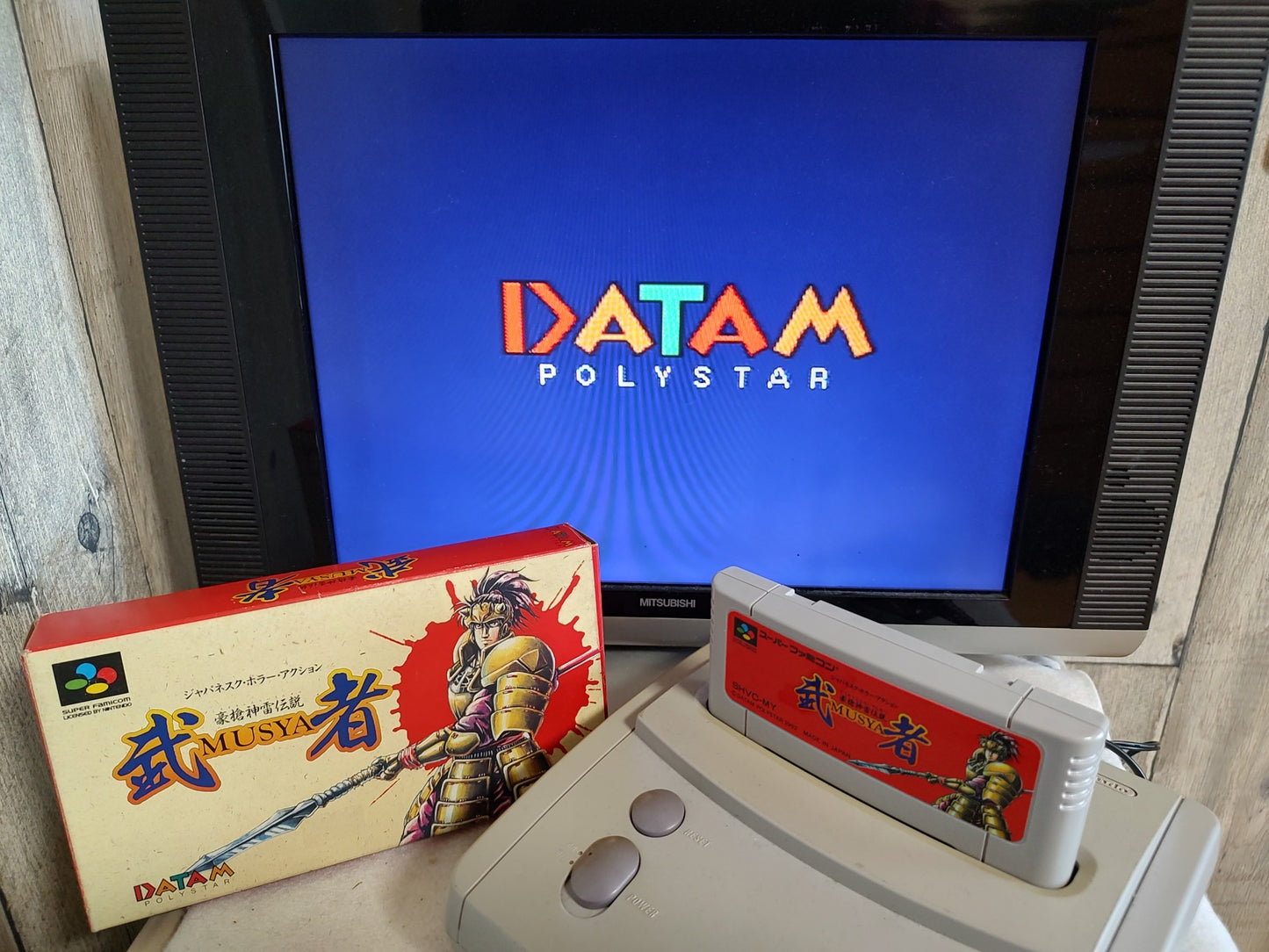 Musya Musha Gousou Shinrai Densetsu Super Famicom Cartridge, W/Manual,Box-f0506-