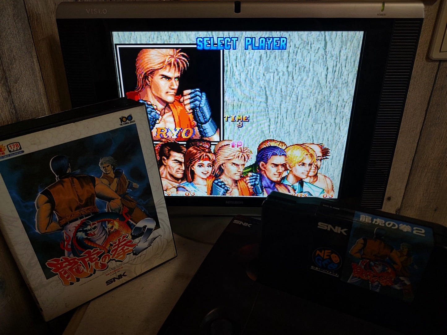 RYUKO NO KEN 2 ART OF FIGHTING 2 SNK NEO GEO AES w/Manual, Box, Working-f0507-