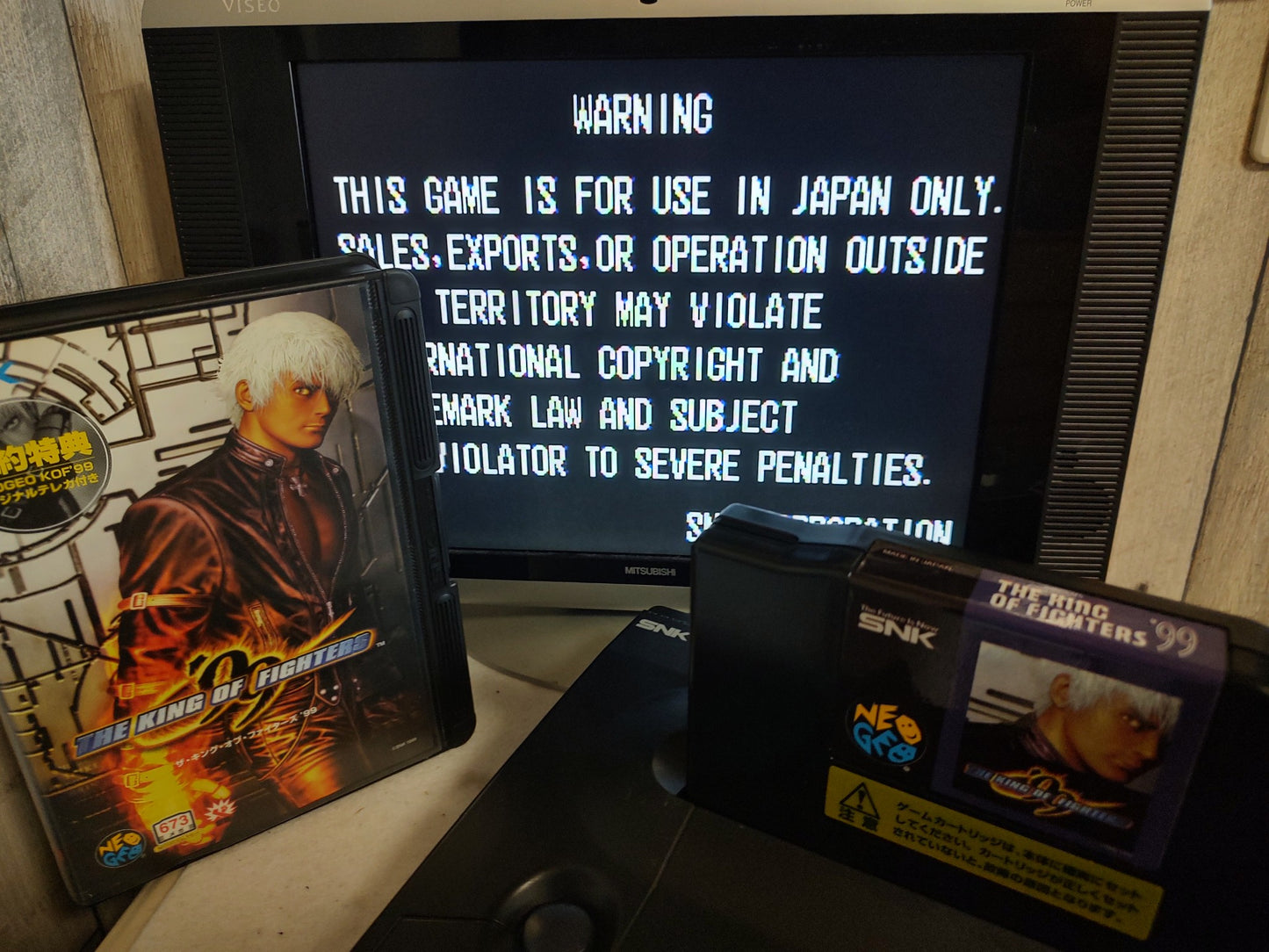 KOF 99 THE KING OF FIGHTERS 99 SNK NEO GEO AES w/Manual, Box, Working-f0504-4