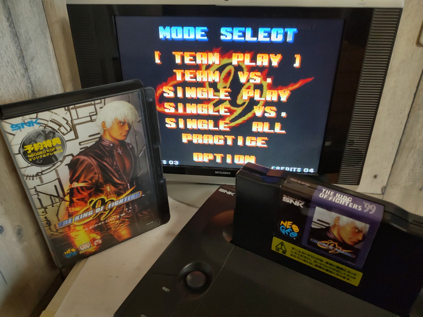 KOF 99 THE KING OF FIGHTERS 99 SNK NEO GEO AES w/Manual, Box, Working-f0504-4
