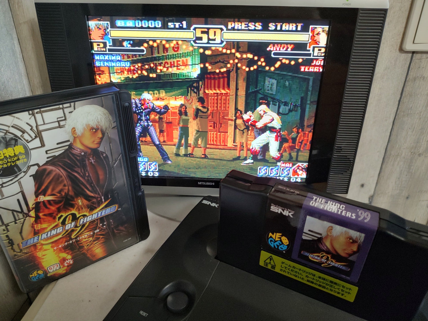 KOF 99 THE KING OF FIGHTERS 99 SNK NEO GEO AES w/Manual, Box