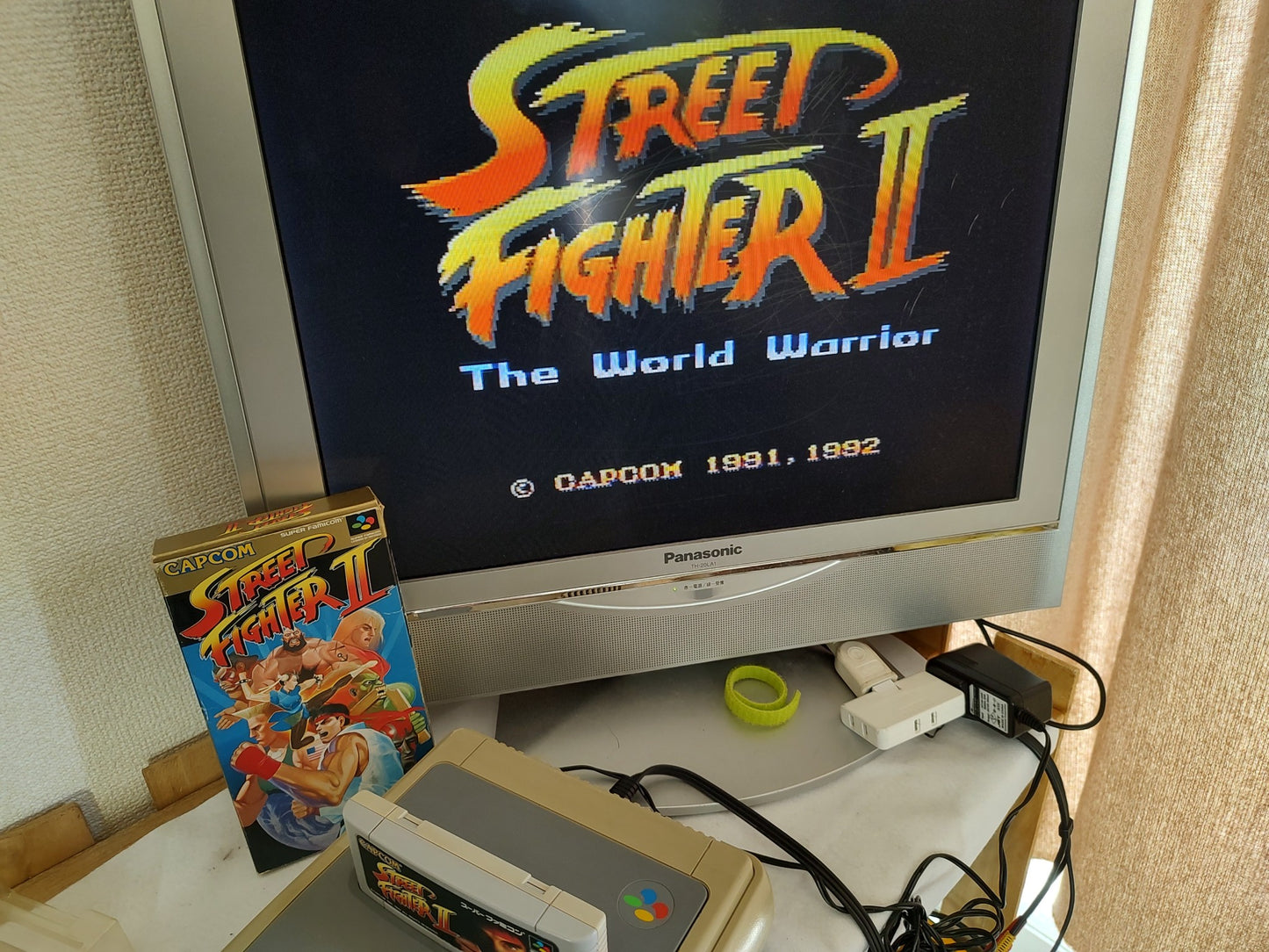 Street Fighter 2 Nintendo Super Famicom Game Cartridge w/Manual, Box set-f0505-