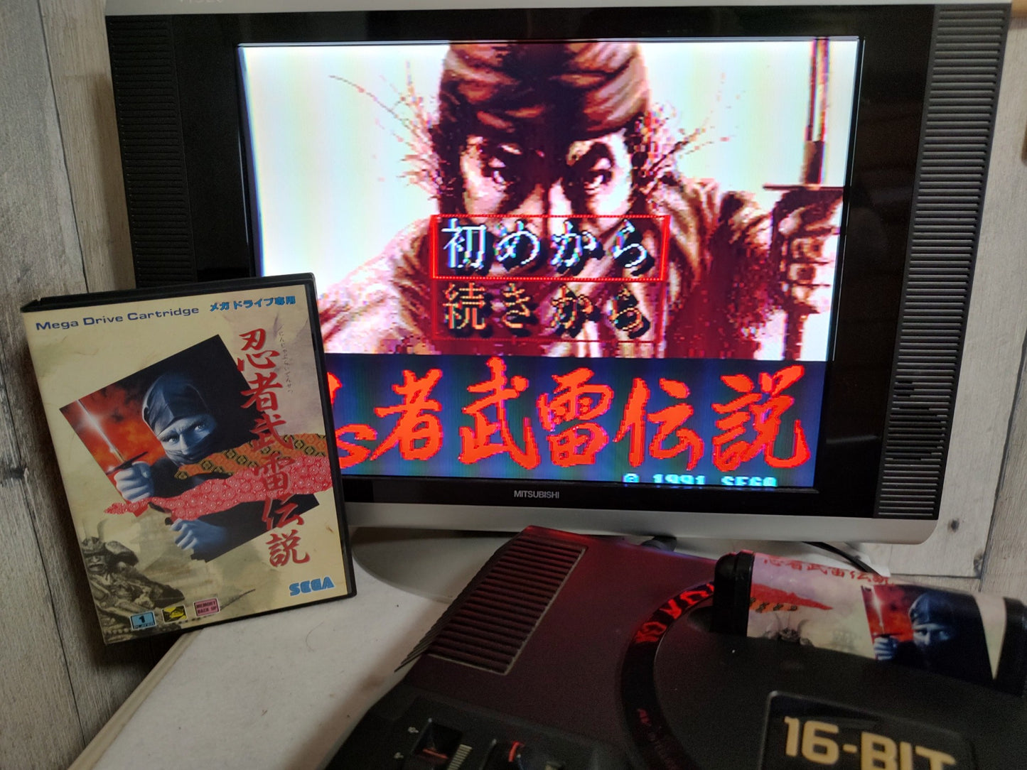 Ninja Burai Densetsu SEGA MEGA DRIVE Genesis W/Box, working-f0504-