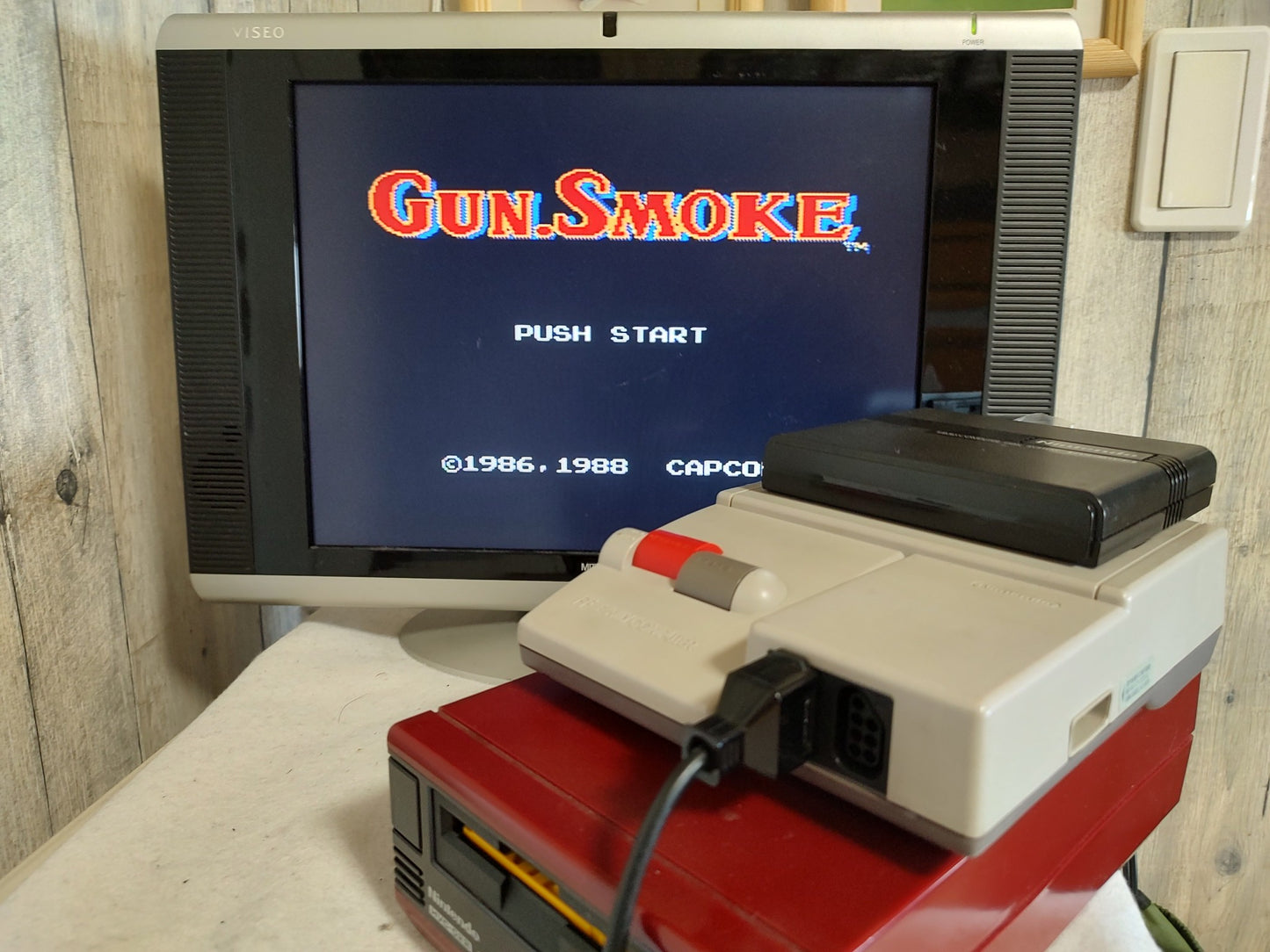 Gun Smoke FAMICOM (NES) Disk System, Game disk set, tested-f0515-