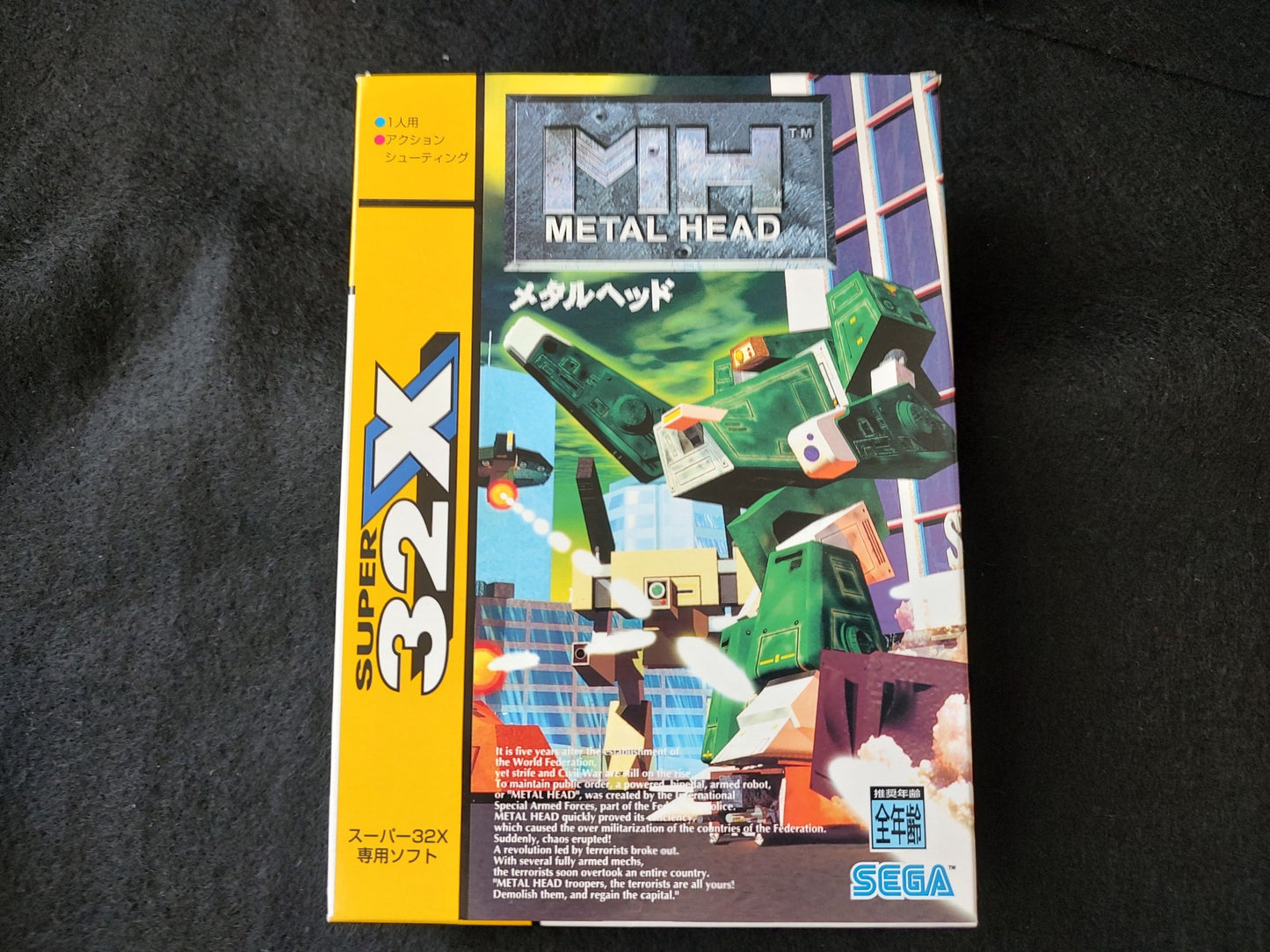 METAL HEAD SEGA MEGA DRIVE (GENESIS) SUPER 32X/ Cartridge,manual,Boxed-f0517-