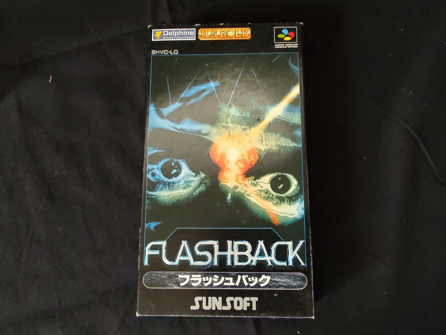 FLASHBACK Super Famicom Cartridge, W/Manual, Regi card, and Box, Working-f0518-