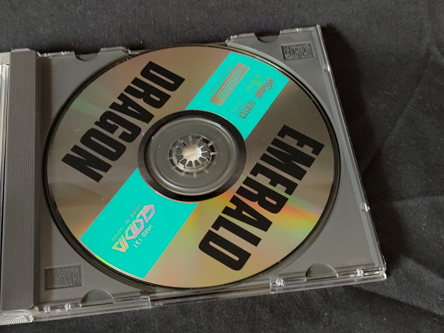 EMERALD DRAGON FM TOWNS Marty Game, Disk, Manual and Box set, Working, Japan