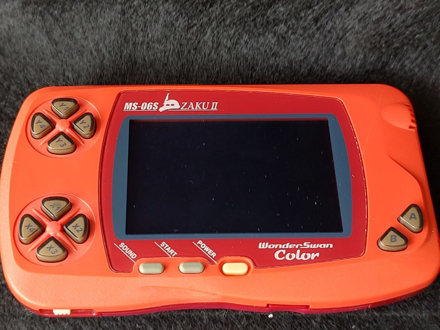 WONDERSWAN Color Console GUNDAM CHAR's ZAKU II Red Ver. w/manual, box set-e0519-