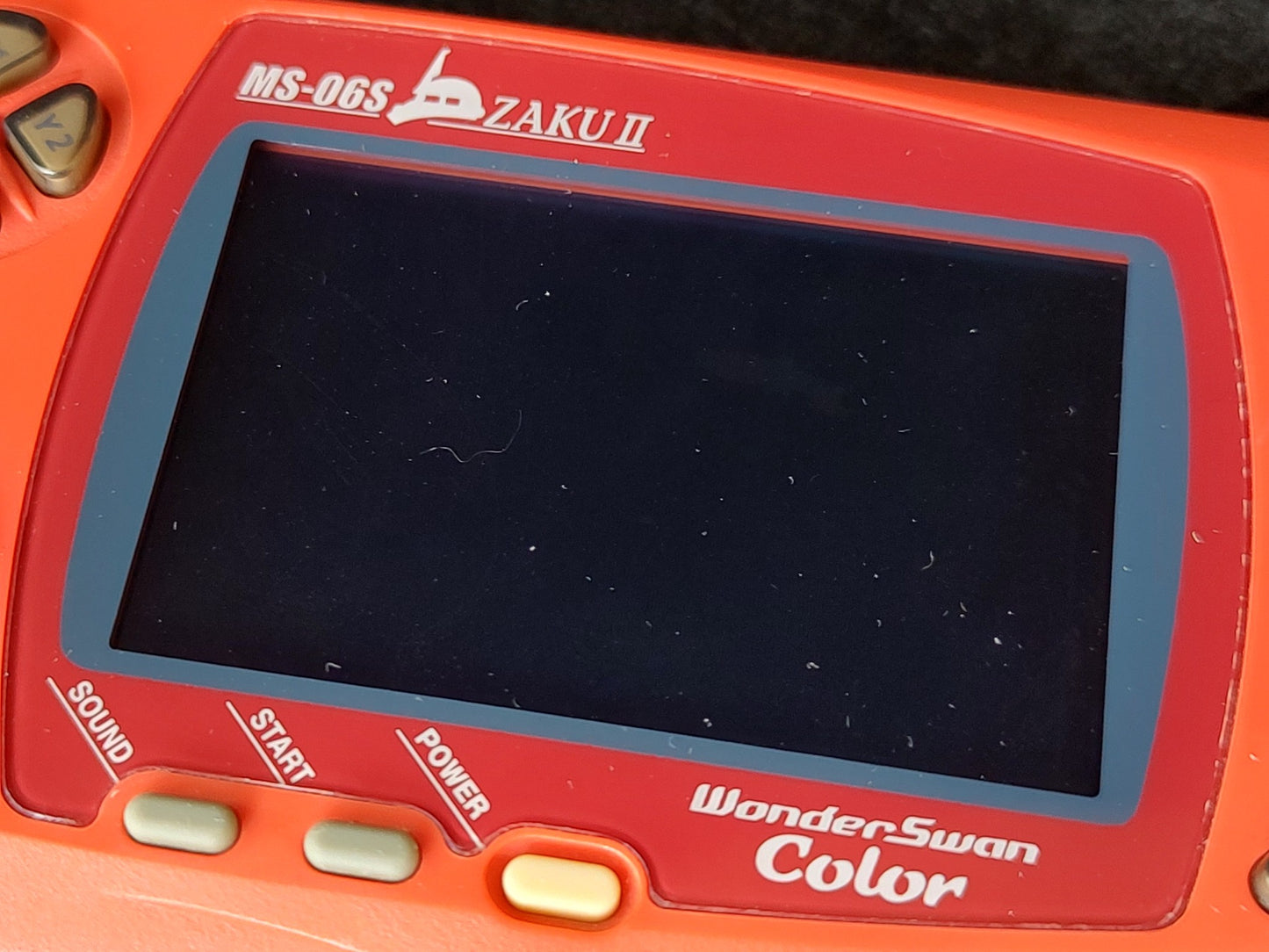 WONDERSWAN Color Console GUNDAM CHAR's ZAKU II Red Ver. w/manual, box set-e0519-