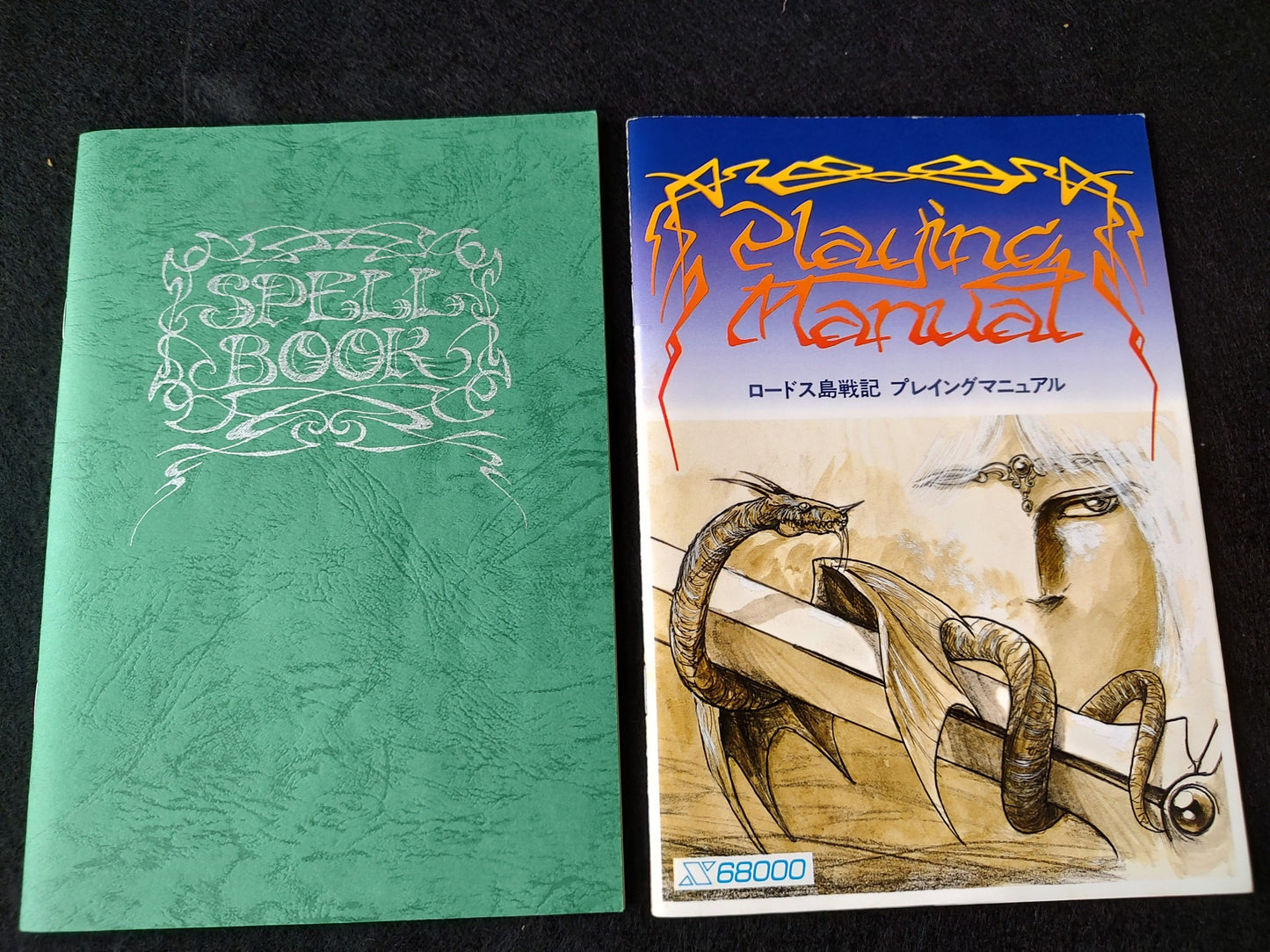 Record of Lodoss War SHARP X68000 Game w/Manual, and Box set, Working-f0520-