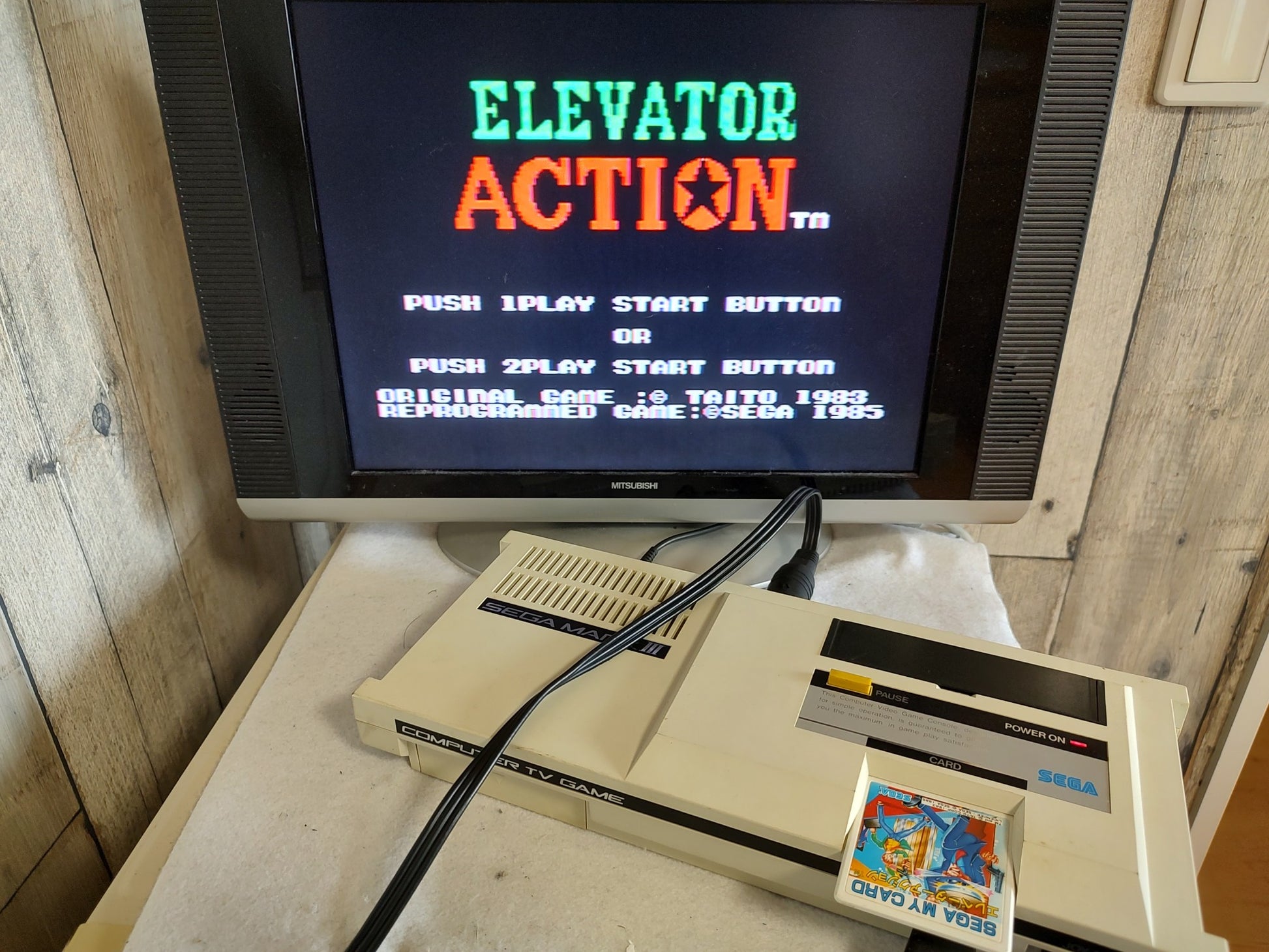 ELEVATOR ACTION Game Card only SEGA Master system MK-2000/Mark3  Working-f0520- - Hakushin Retro Game shop
