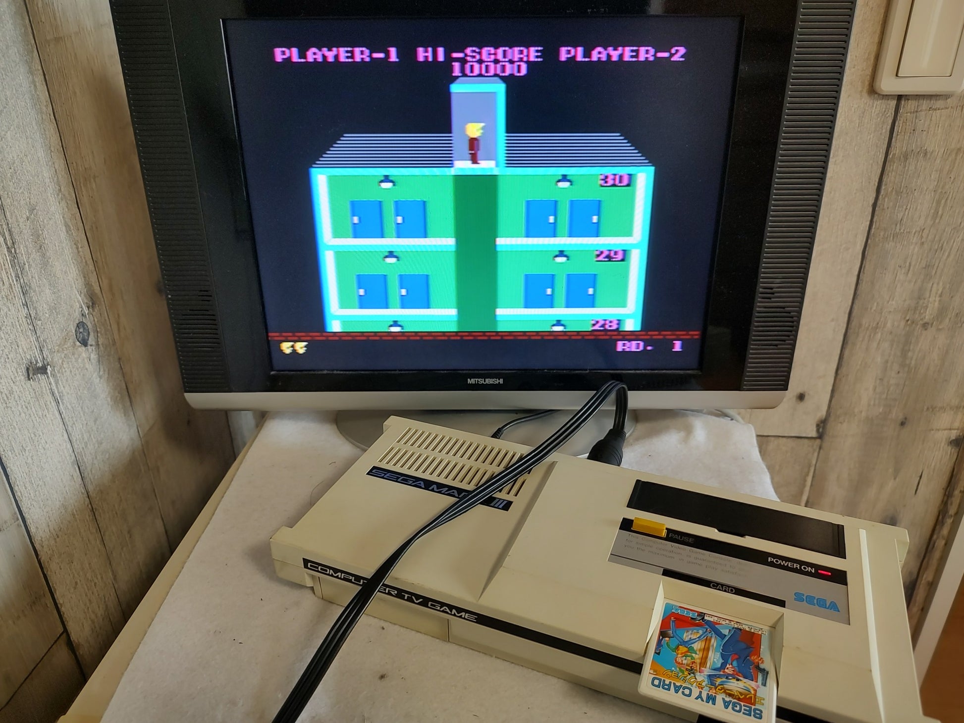 ELEVATOR ACTION Game Card only SEGA Master system MK-2000/Mark3  Working-f0520- - Hakushin Retro Game shop