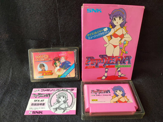 Athena with Pycho soldier Music cassette tape set Famicom, FC, SNK, tested-f0528
