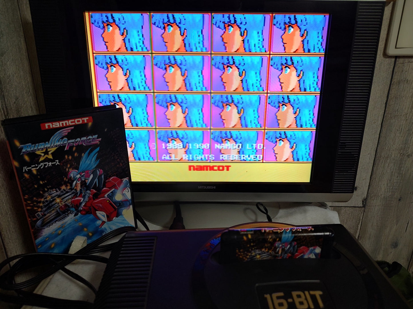 BURNING FORCE SEGA MEGA DRIVE Genesis Cartridge, Boxed set, Working-f0528-