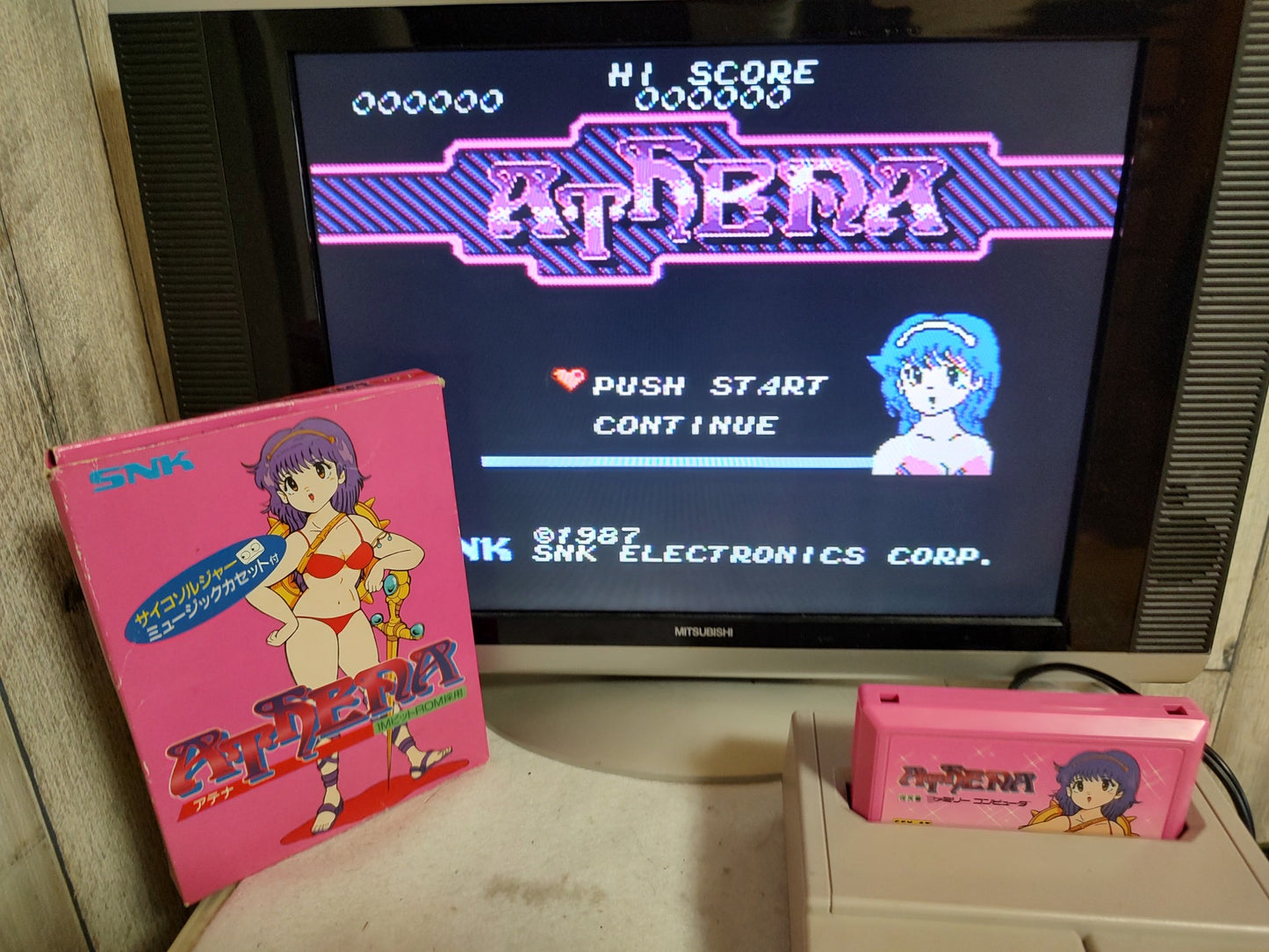 Athena with Pycho soldier Music cassette tape set Famicom, FC, SNK, tested-f0528