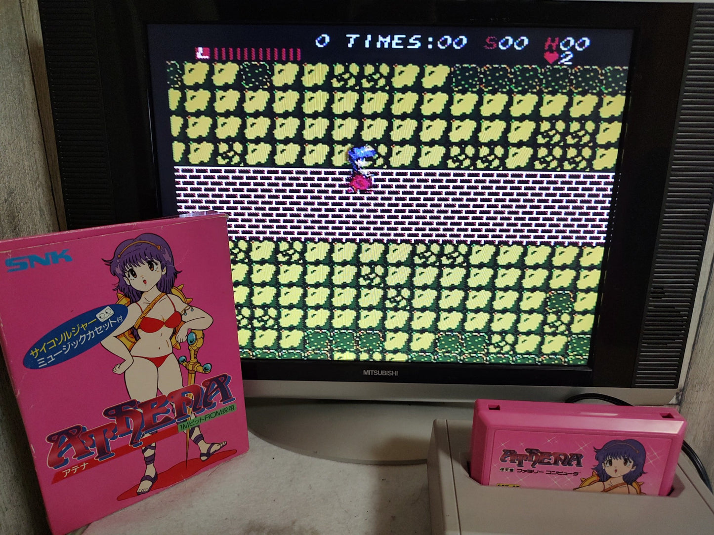 Athena with Pycho soldier Music cassette tape set Famicom, FC, SNK, tested-f0528