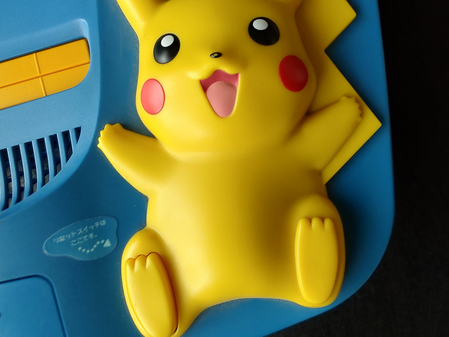 Nintendo64 Pokemon Pikachu limited Blue Color Console,Pad,PSU,AV cable set-f0529